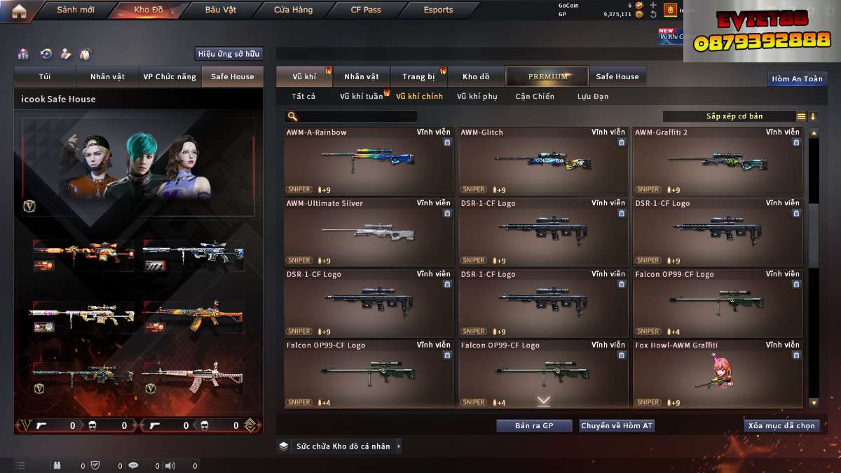 shop acc cf uy tin gia re